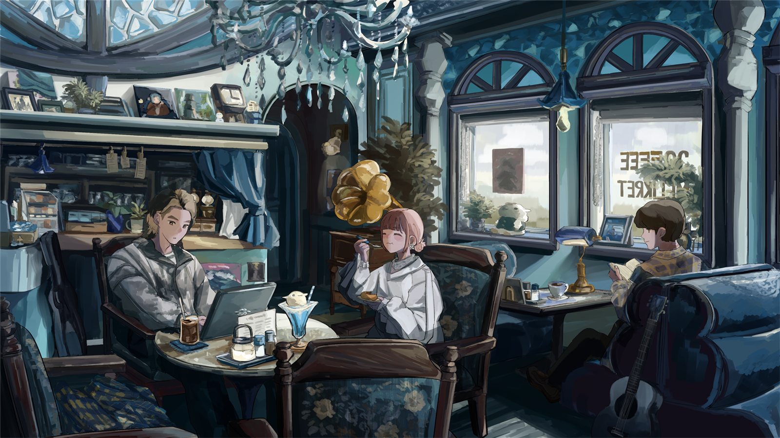 メリクレットの世界観イラスト（喫茶 COFFEE melikret）